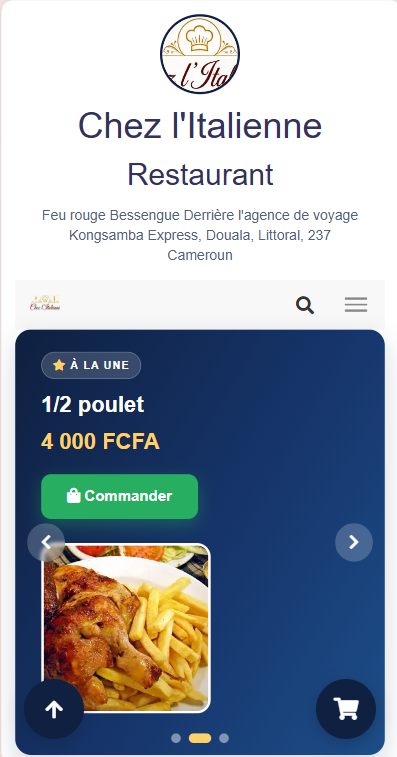 Boutique KeeMatch en ligne r&eacute;elle &mdash; Chez l'italienne, restaurant &agrave; Douala